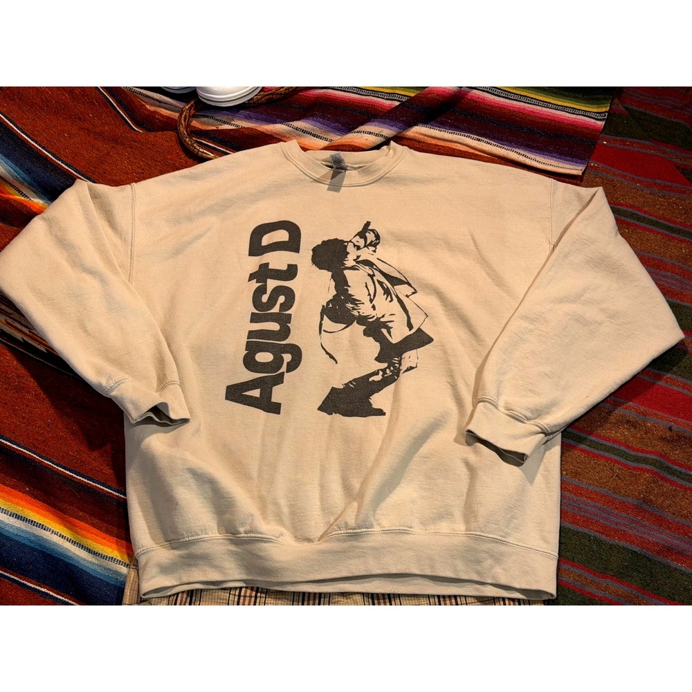 'August D' Sweatshirt KPOP BTS SUGA Size 2XL Loose Fit
